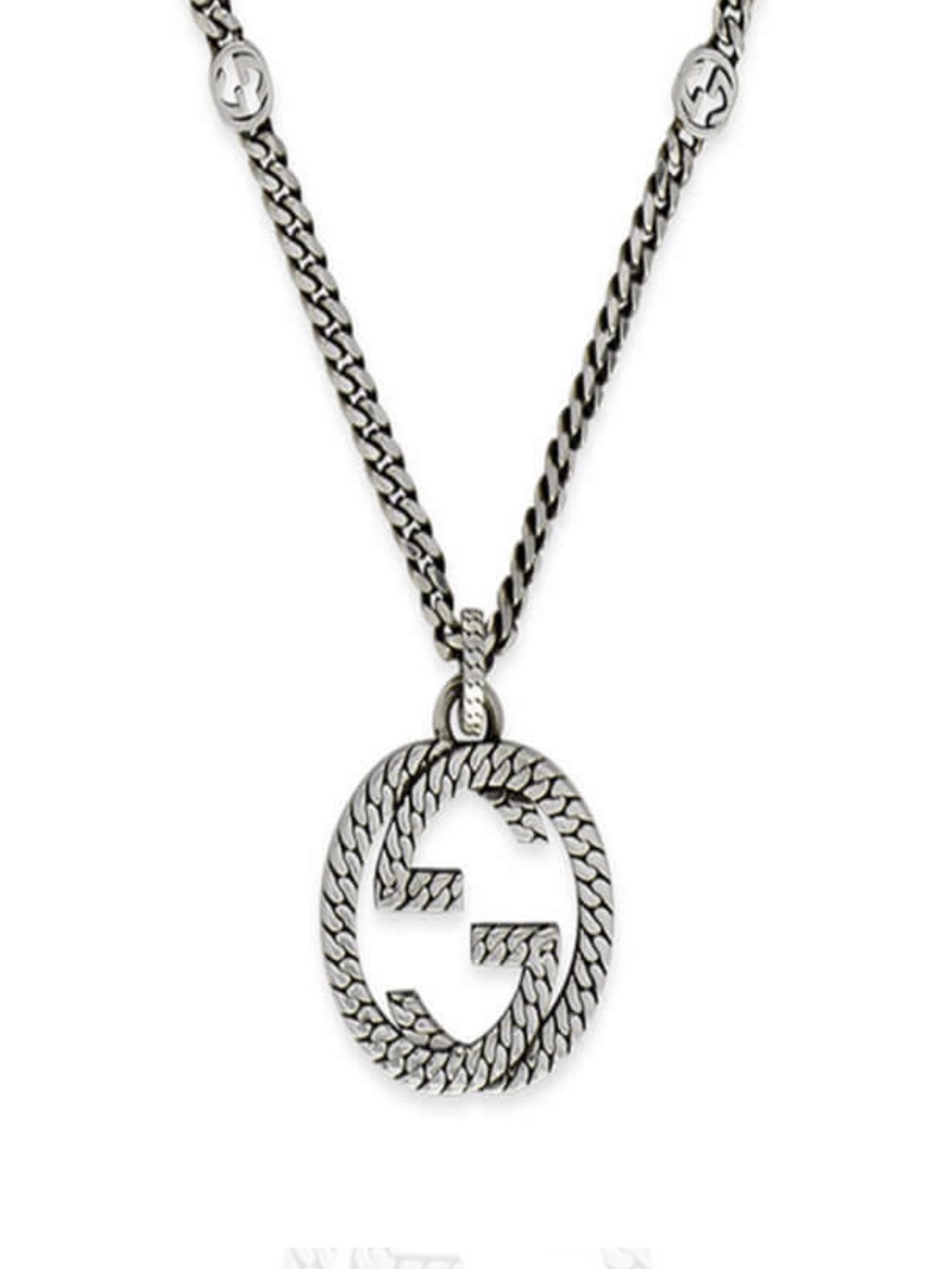 Gucci Silver Interlocking G Necklace 
New
Box included